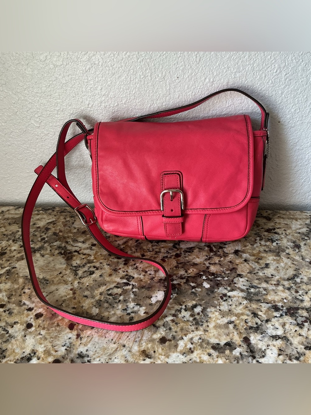 Coach Hadley Pink Leather Crossbody Bag
